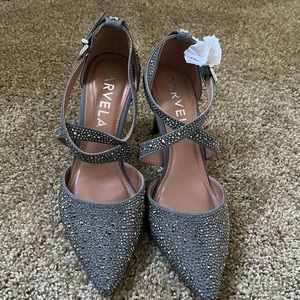 Perfect grey glitter wedding Carvela shoes